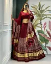 Wow Pure Gaji Silk Bandhej Printed Designer Lehenga Choli Wholesale Shop In Surat